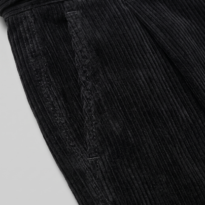 Men's Corduroy Style Pleated Trousers | Tailored Smart-Casual Fit