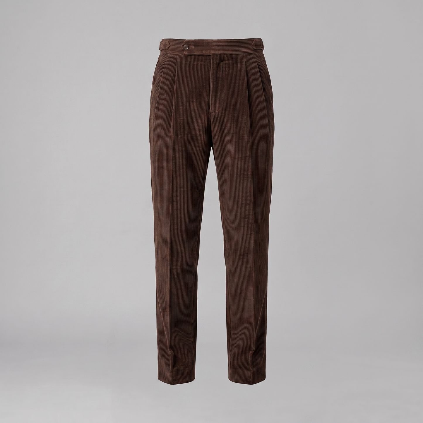 Men's Corduroy Style Pleated Trousers | Tailored Smart-Casual Fit