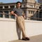 Men's Corduroy Style Pleated Trousers | Tailored Smart-Casual Fit