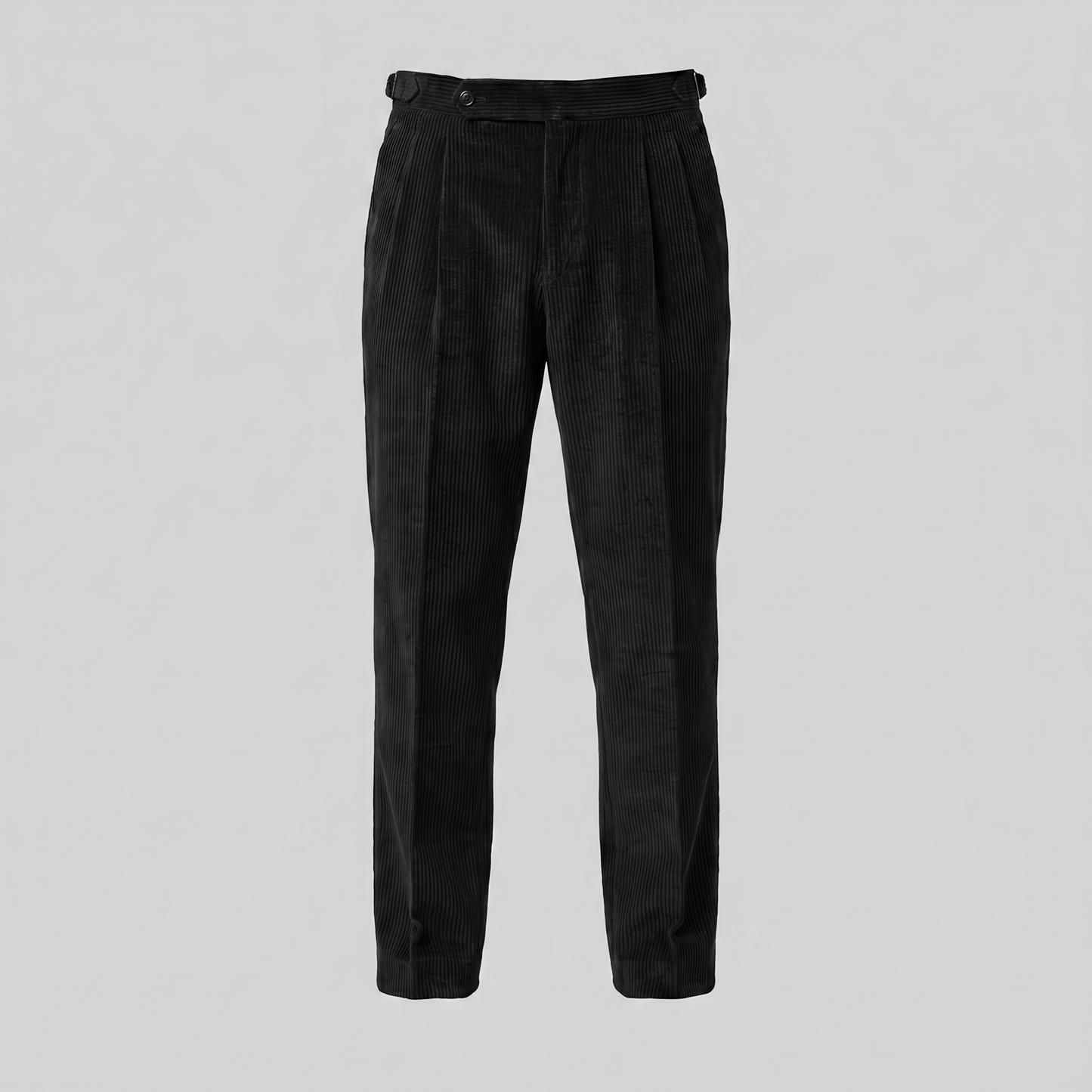 Men's Corduroy Style Pleated Trousers | Tailored Smart-Casual Fit