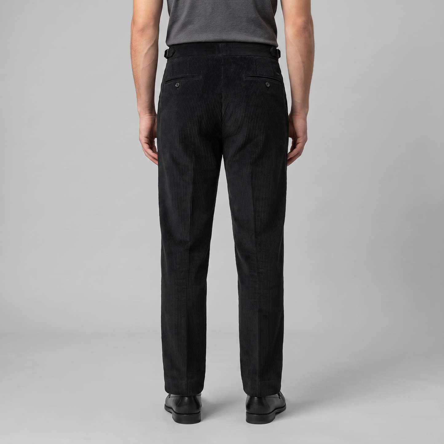 Men's Corduroy Style Pleated Trousers | Tailored Smart-Casual Fit