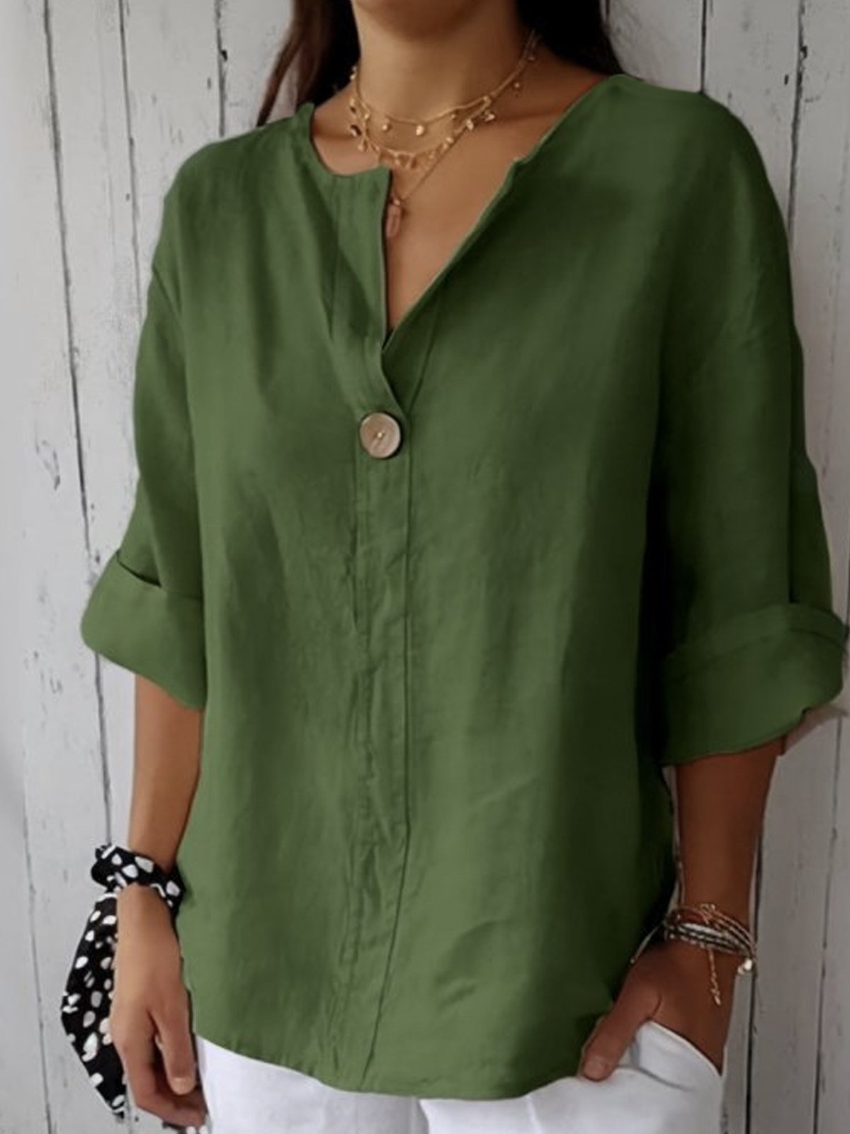 Women's Classic Button Front Blouse | Summer Style