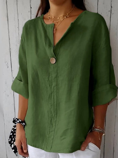 Women's Classic Button Front Blouse | Summer Style