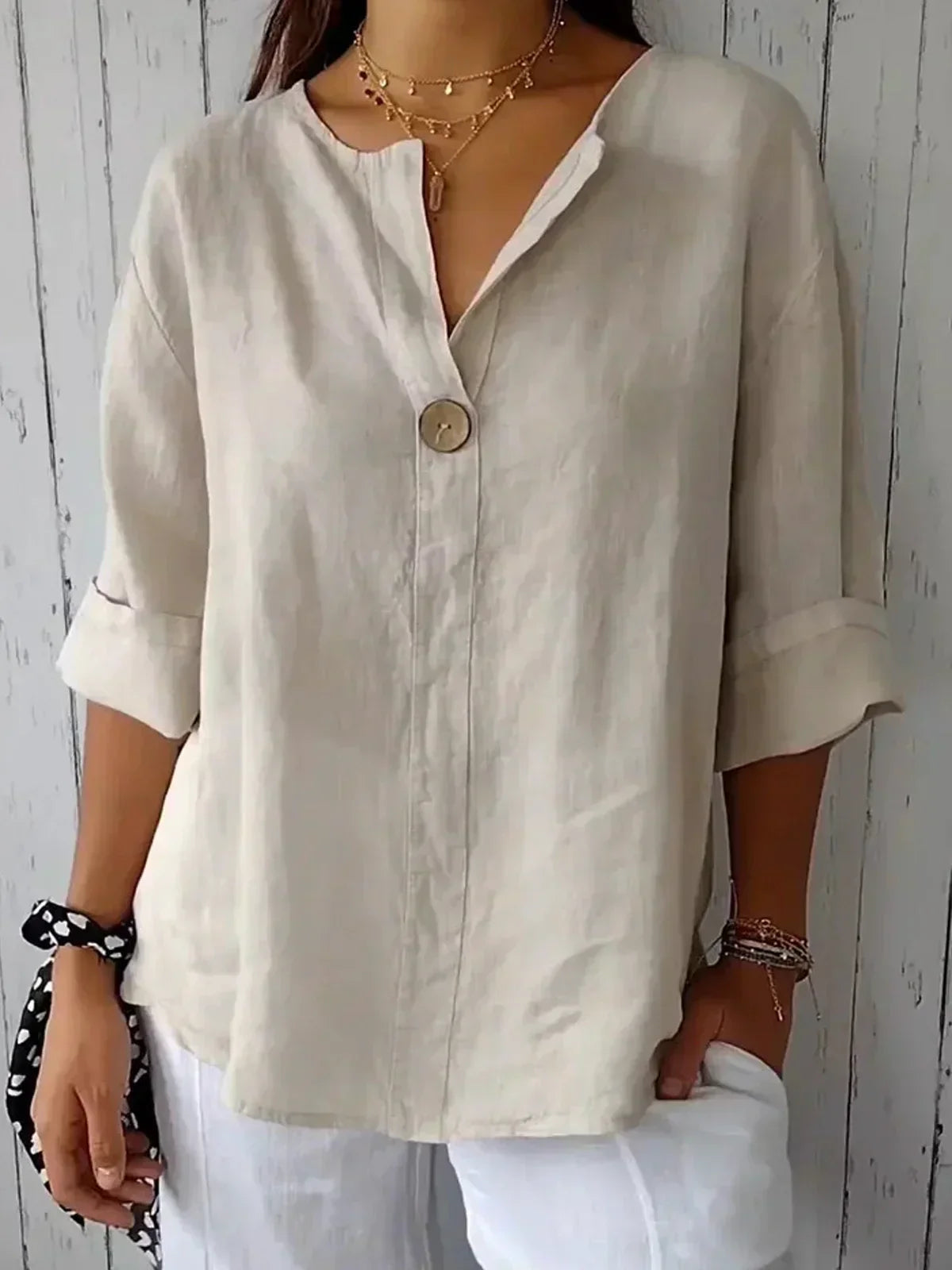 Women's Classic Button Front Blouse | Summer Style