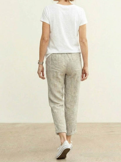 Women's Drawstring Slim Fit Trousers | Casual Summer Comfort