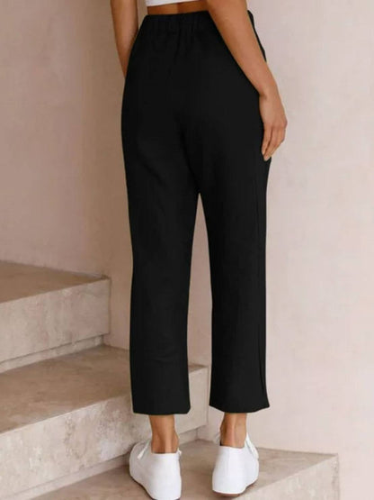 Women's Drawstring Slim Fit Trousers | Casual Summer Comfort