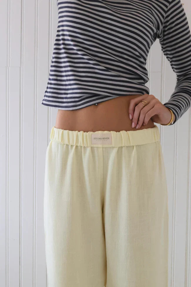 Women's Ribbed Lounge Pants | Elastic Waist Relaxed Fit