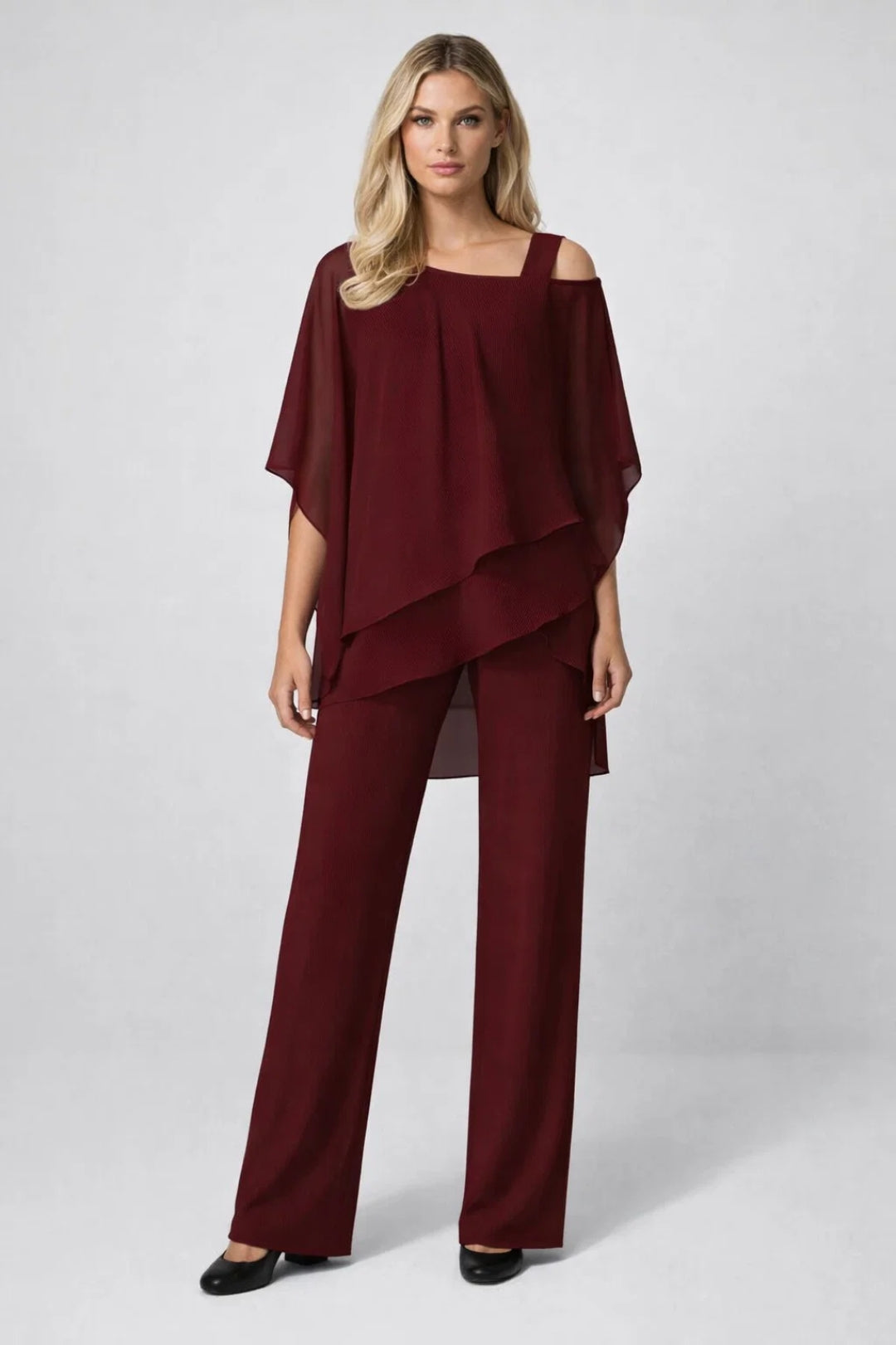 Women's Layered Top & Trouser Set