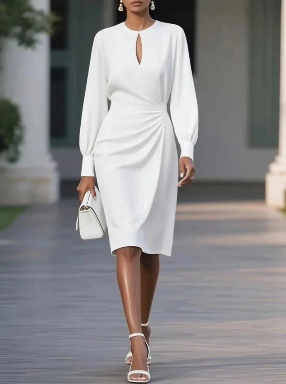 Women's Ruched Waist Midi Dress | Summer Style