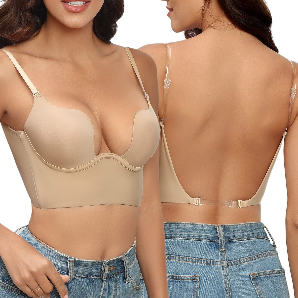 Women's Backless Bra | Seamless Support for Open-Back Styles
