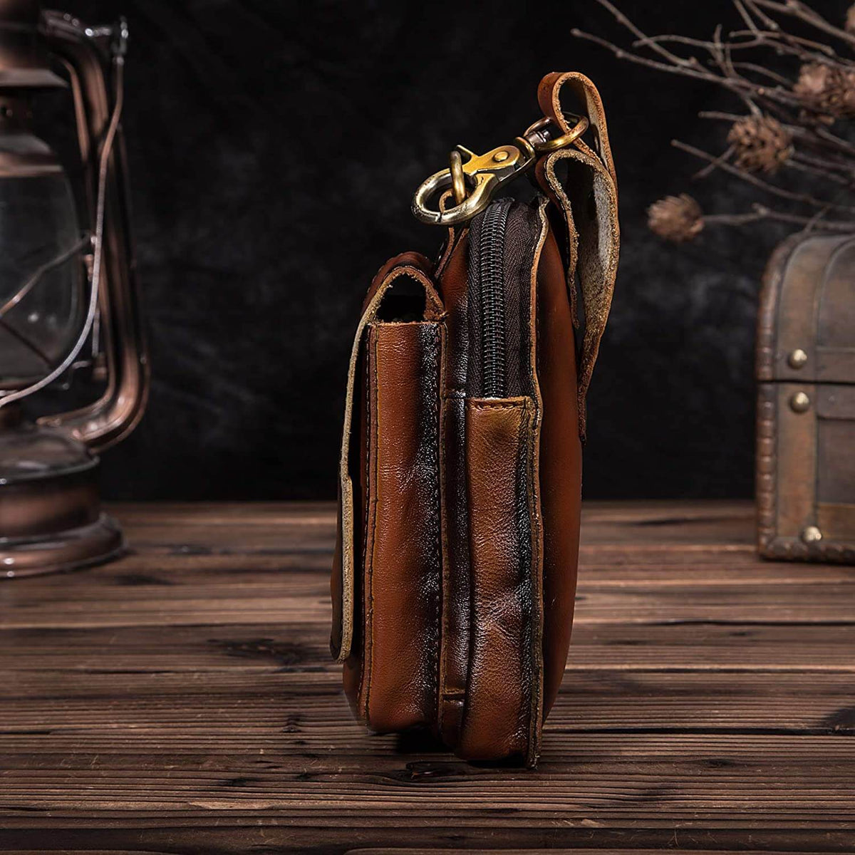 Men's Leather Style Waist Pack | Hands-Free Everyday Carry