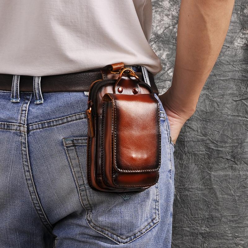 Men's Leather Style Waist Pack | Hands-Free Everyday Carry
