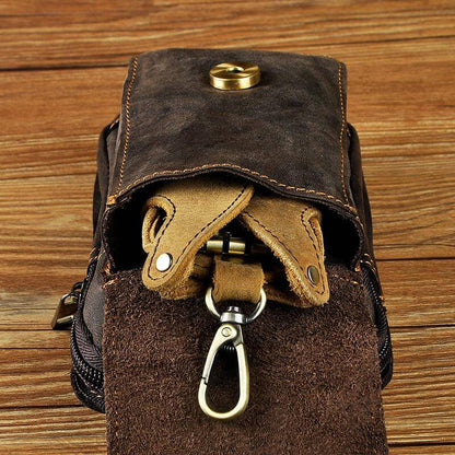 Men's Leather Style Waist Pack | Hands-Free Everyday Carry