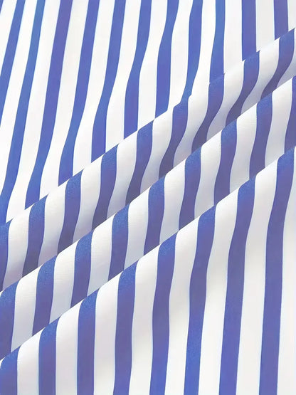 Men's Slim Fit Vertical Stripe Shirt | Smart Casual Button-Down