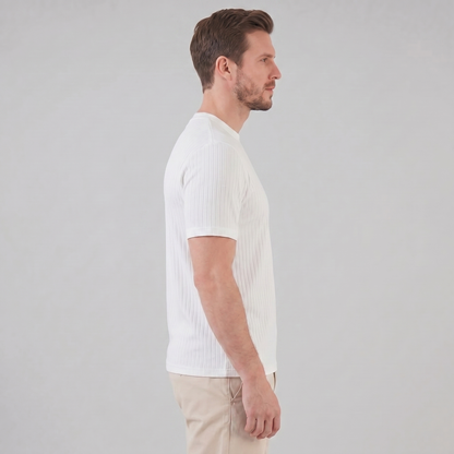 Men's Ribbed Athletic Fit Short Sleeve