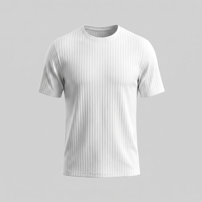 Men's Ribbed Athletic Fit Short Sleeve