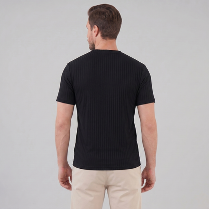 Men's Ribbed Athletic Fit Short Sleeve