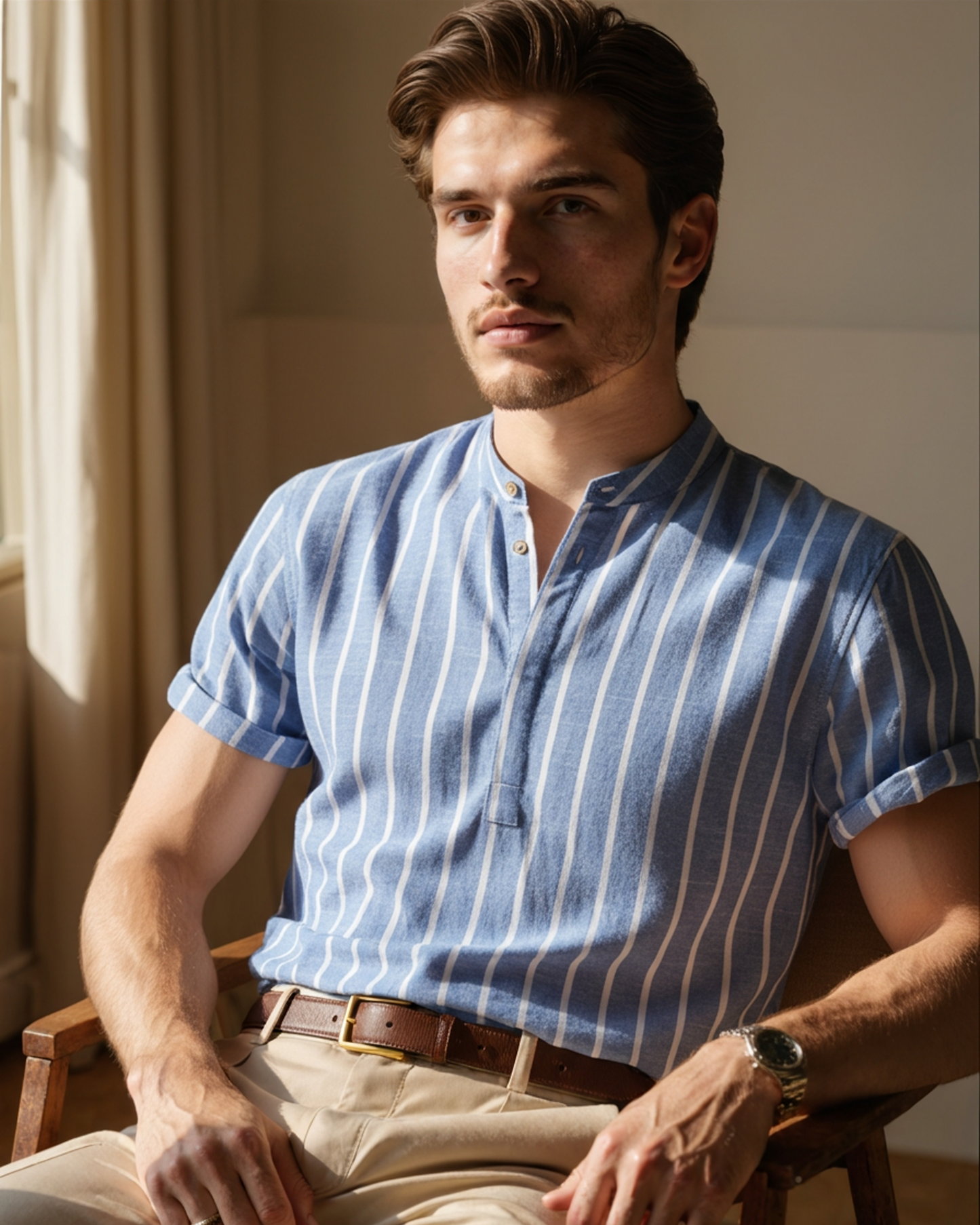 Men's Striped Polo Shirt | Short Sleeve Classic Fit