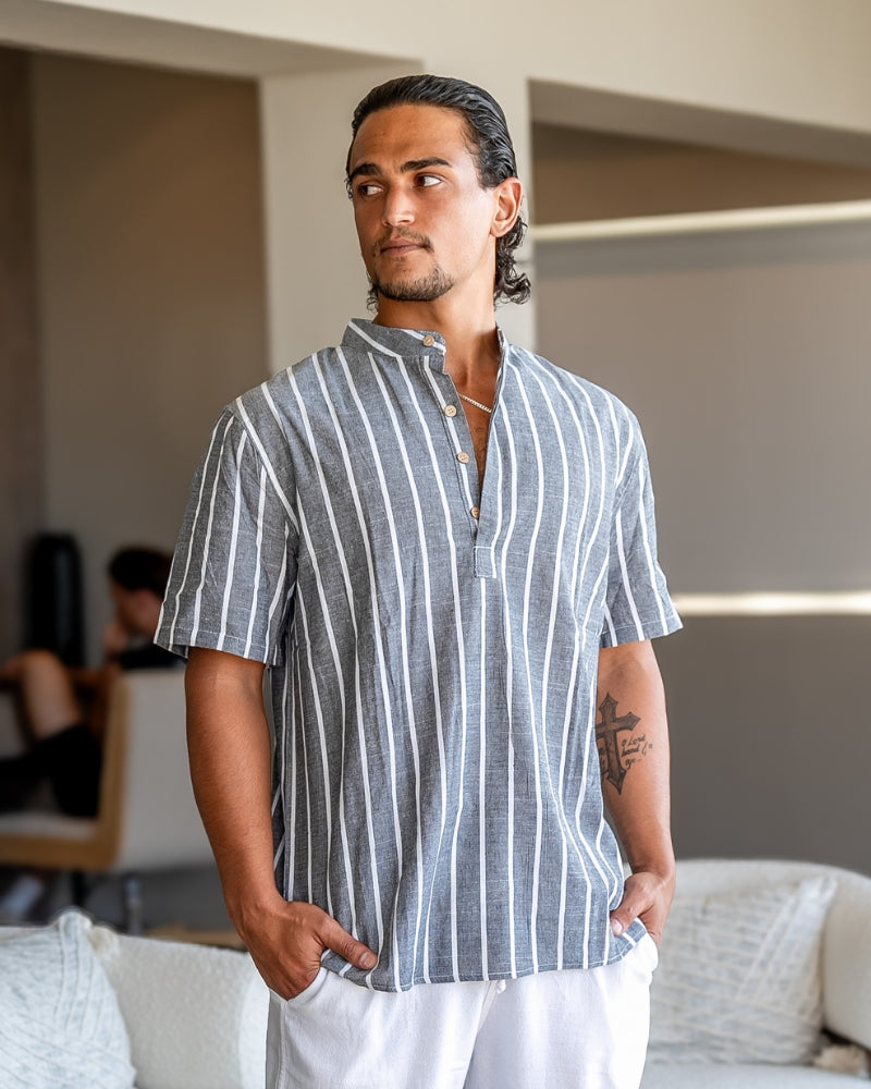 Men's Striped Polo Shirt | Short Sleeve Classic Fit
