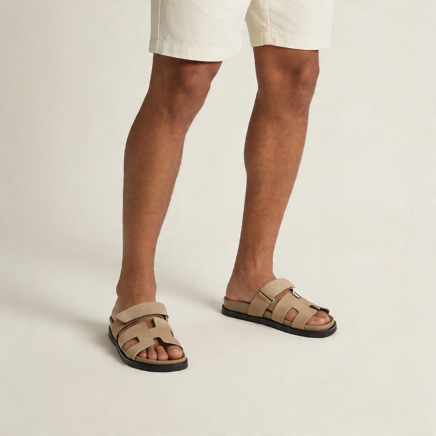 Men's Double Strap Sandals | Comfortable Rubber Sole Summer Shoes