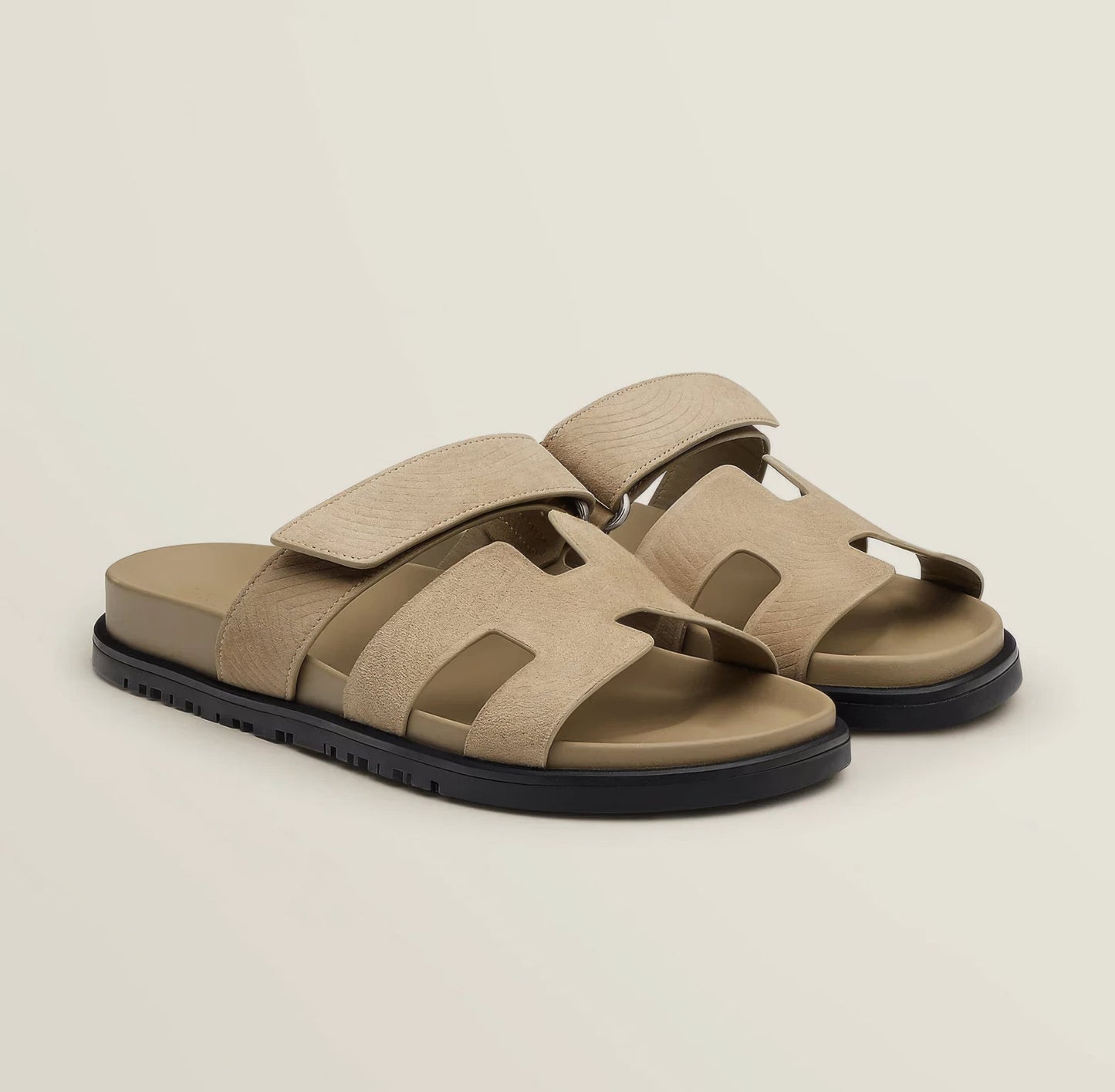 Men's Double Strap Sandals | Comfortable Rubber Sole Summer Shoes