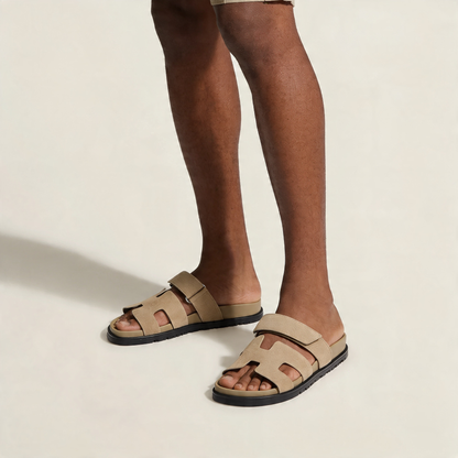 Men's Double Strap Sandals | Comfortable Rubber Sole Summer Shoes