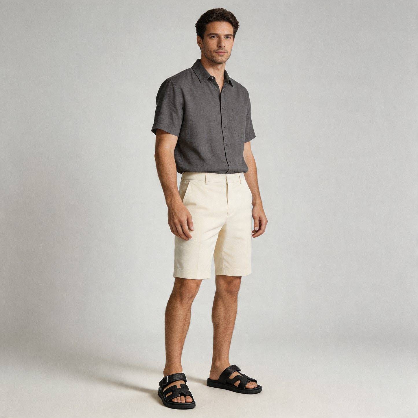 Men's Double Strap Sandals | Comfortable Rubber Sole Summer Shoes