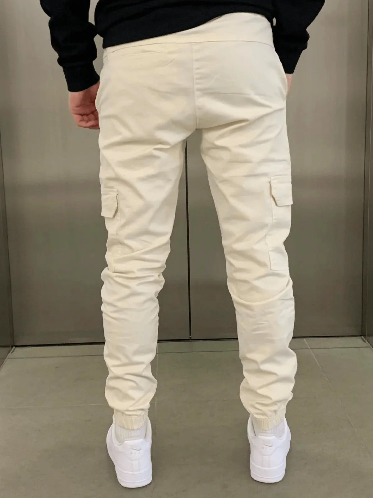 Men's Slim Fit Cargo Joggers | Elastic Waist Street Style