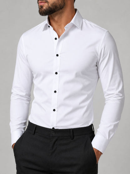 Men's Stretch Dress Shirt | Slim Fit Wedding & Formal Style