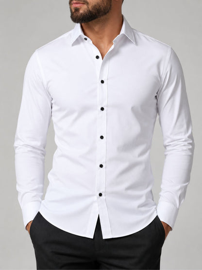 Men's Stretch Dress Shirt | Slim Fit Wedding & Formal Style