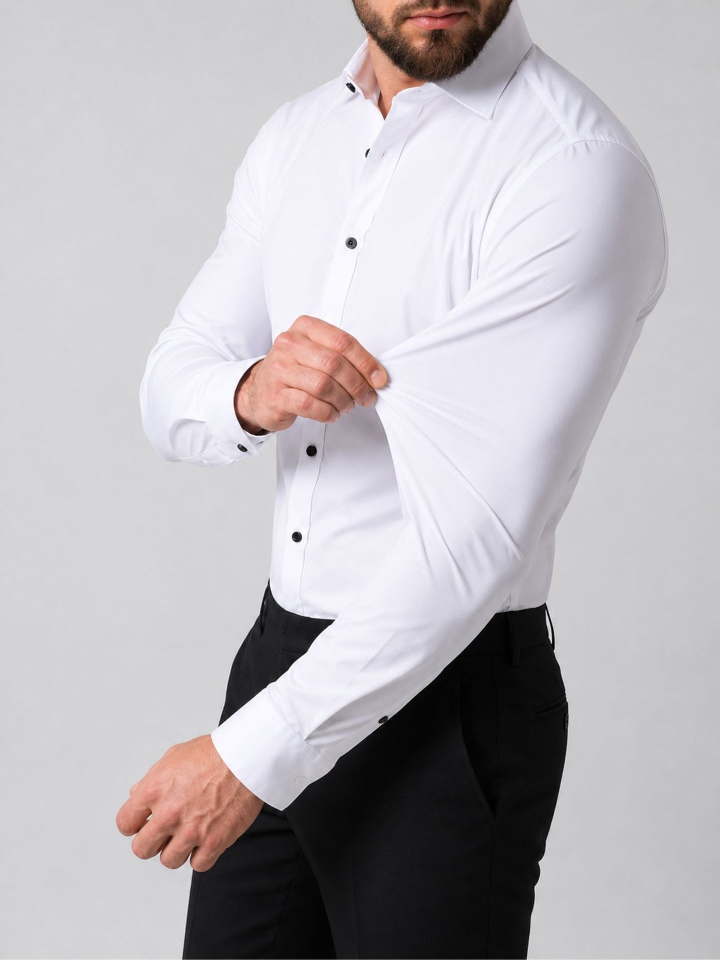 Men's Stretch Dress Shirt | Slim Fit Wedding & Formal Style