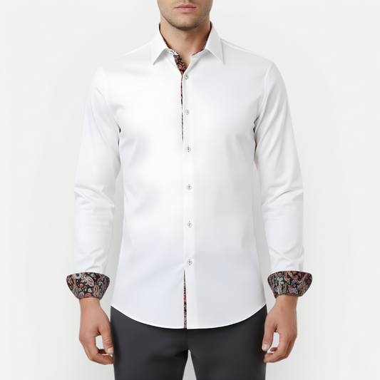 Men's Paisley Print Shirt | Long Sleeve Statement Style