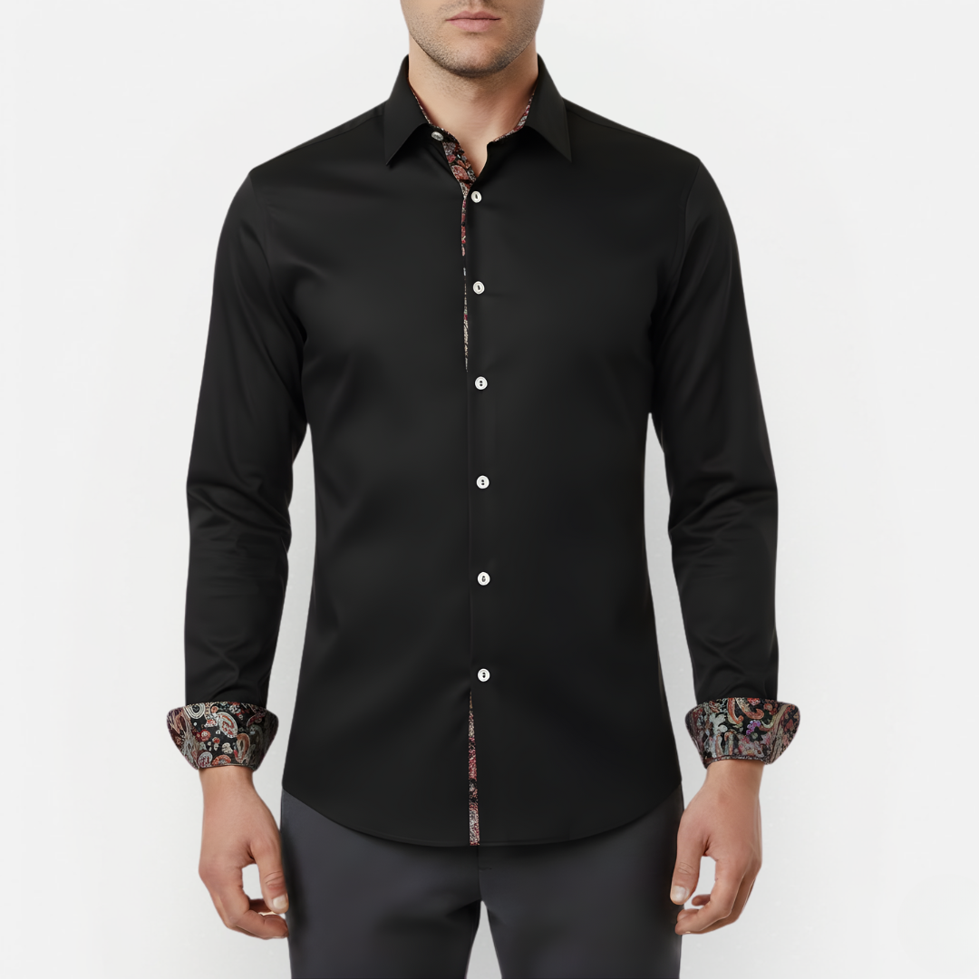 Men's Paisley Print Shirt | Long Sleeve Statement Style