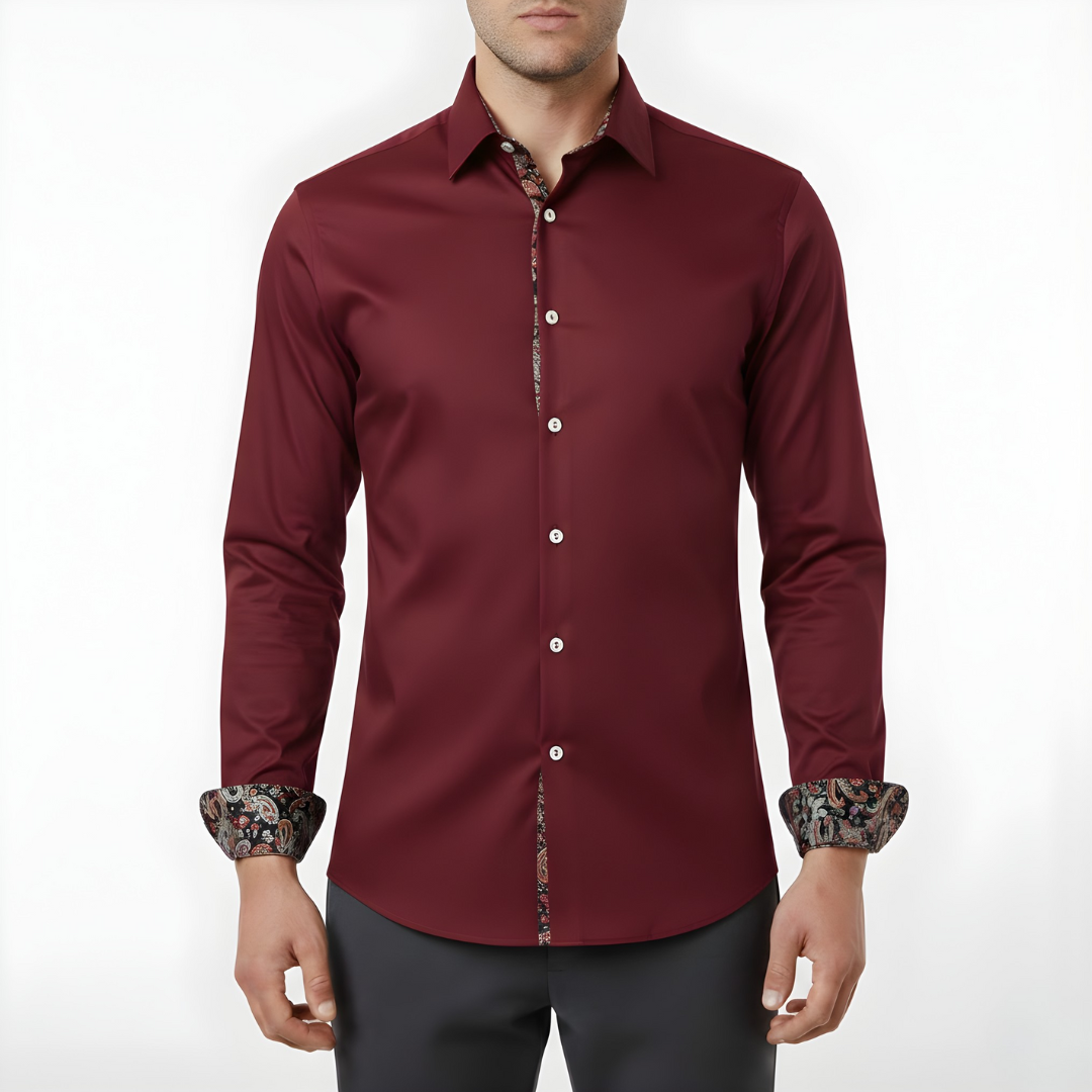 Men's Paisley Print Shirt | Long Sleeve Statement Style