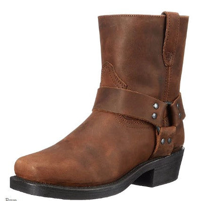 Men's Classic Leather Western Boots | Cowboy Style