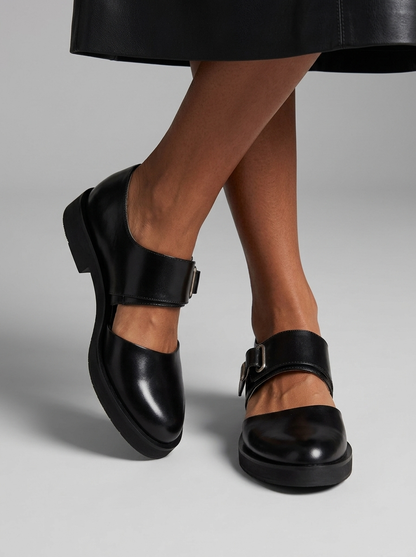 Women's Buckle Strap Mary Jane Flats