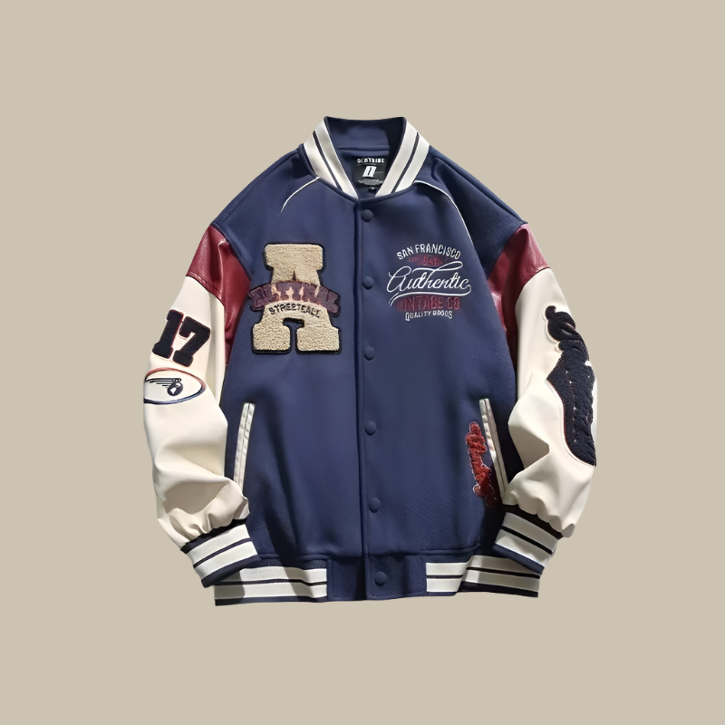 Men's Oversized Vintage Baseball Jacket | Retro Streetwear Style