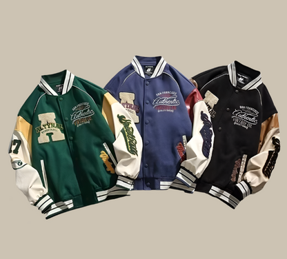 Men's Oversized Vintage Baseball Jacket | Retro Streetwear Style