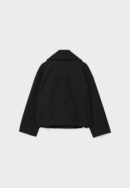 Women's Short Double-Breasted Coat | Stylish & Cozy