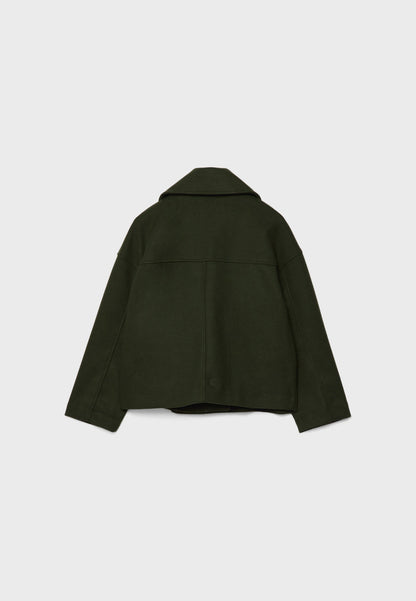 Women's Short Double-Breasted Coat | Stylish & Cozy