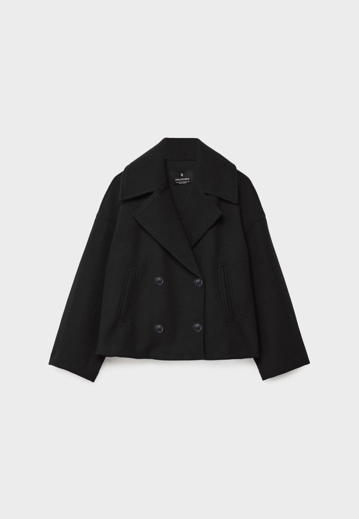 Women's Short Double-Breasted Coat | Stylish & Cozy