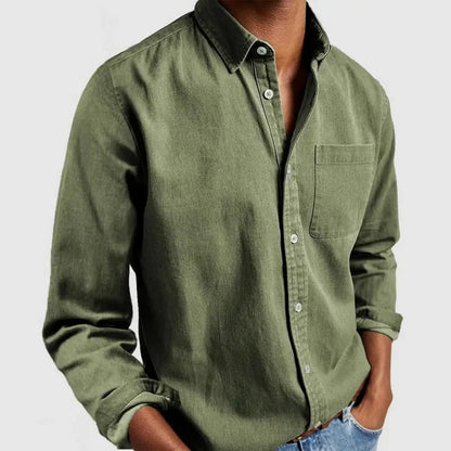 Men's Regular Fit Cotton-Blend Shirt | Versatile Smart-Casual Style