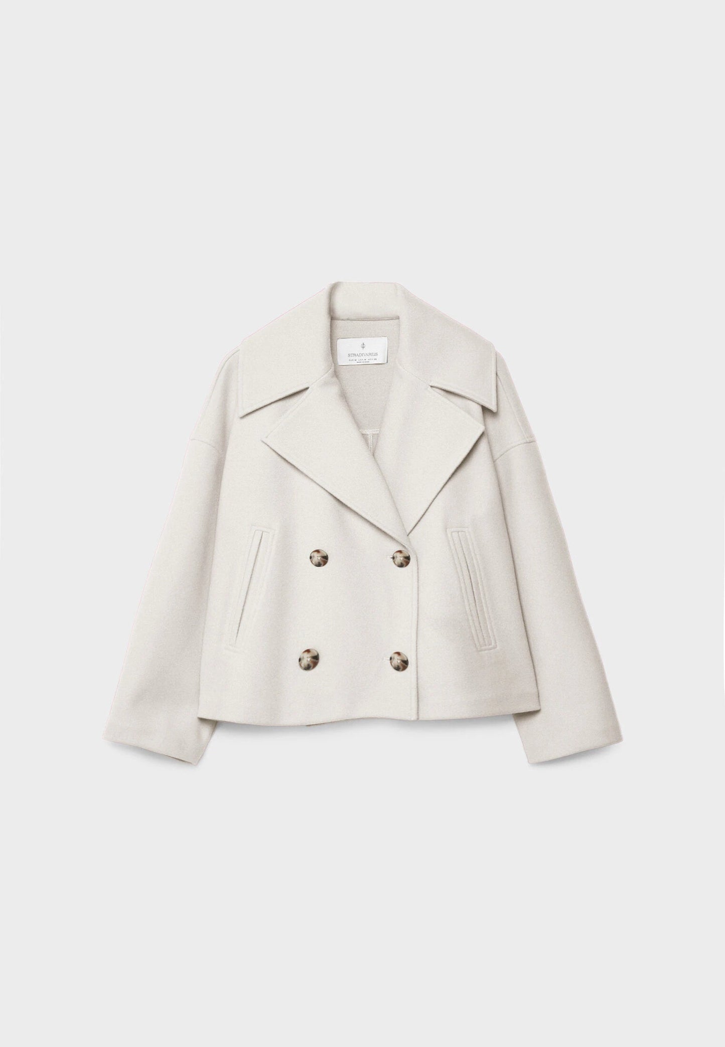 Women's Short Double-Breasted Coat | Stylish & Cozy