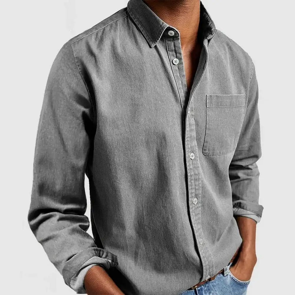Men's Regular Fit Cotton-Blend Shirt | Versatile Smart-Casual Style