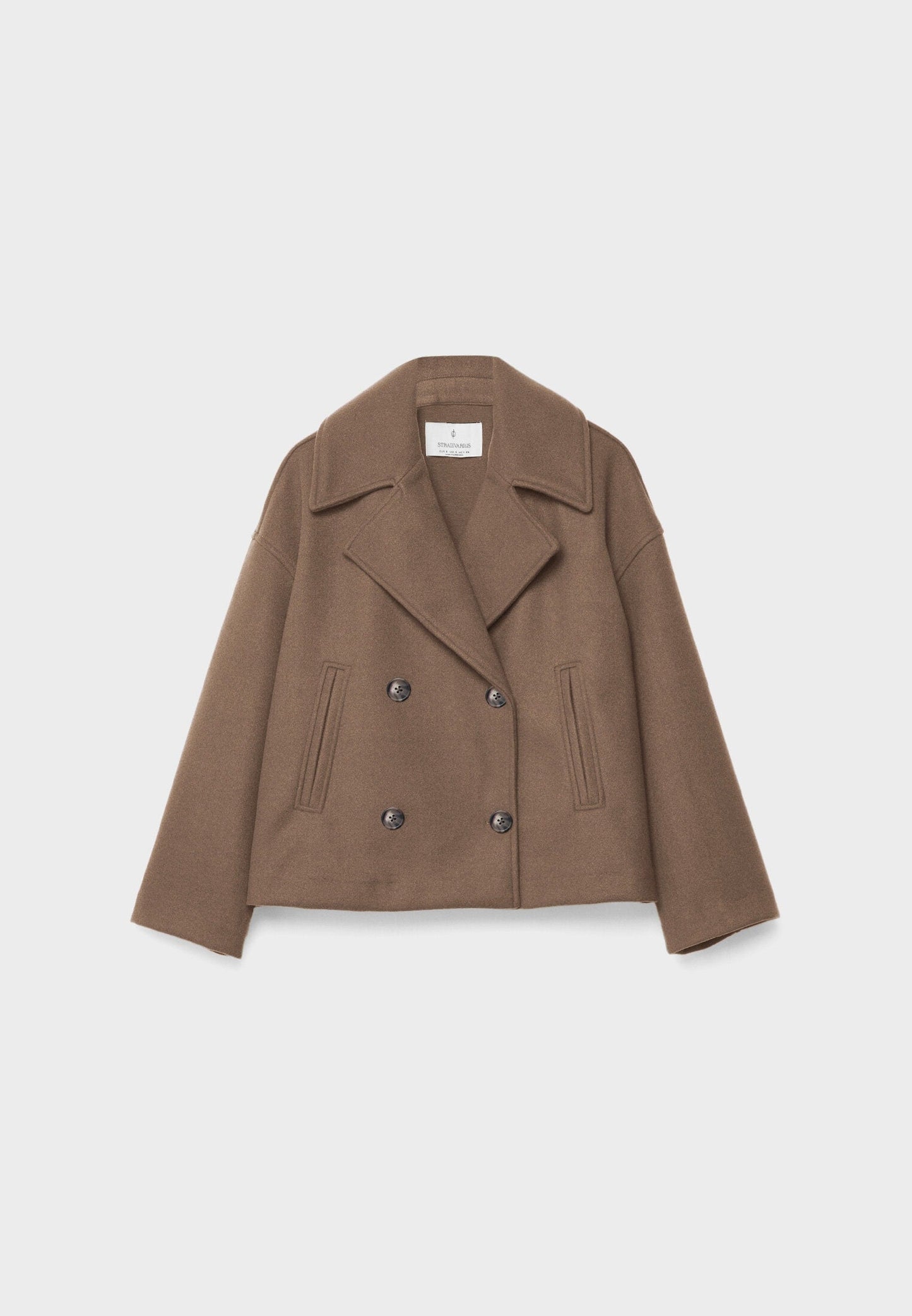 Women's Short Double-Breasted Coat | Stylish & Cozy