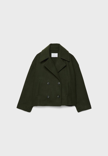 Women's Short Double-Breasted Coat | Stylish & Cozy