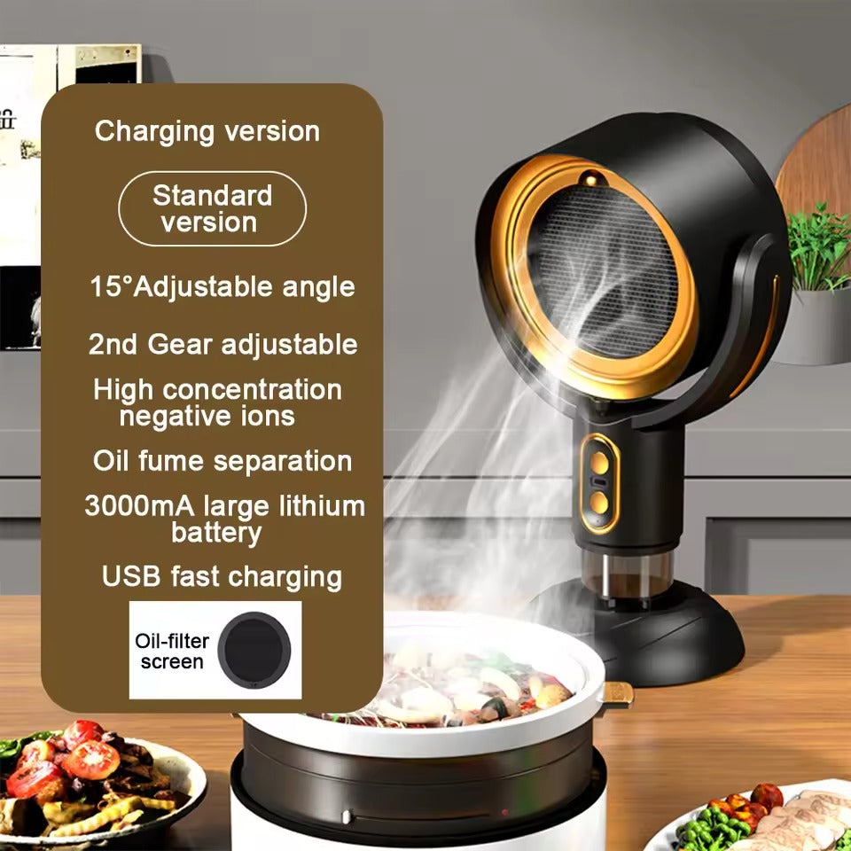 Compact Smoke & Odor Extractor | Quiet Rechargeable Design