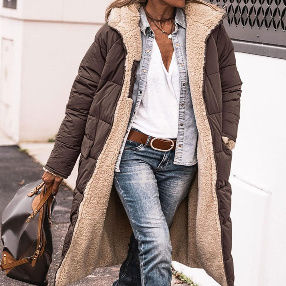 Women's Reversible Winter Coat | Two-in-One Design for Cold Days
