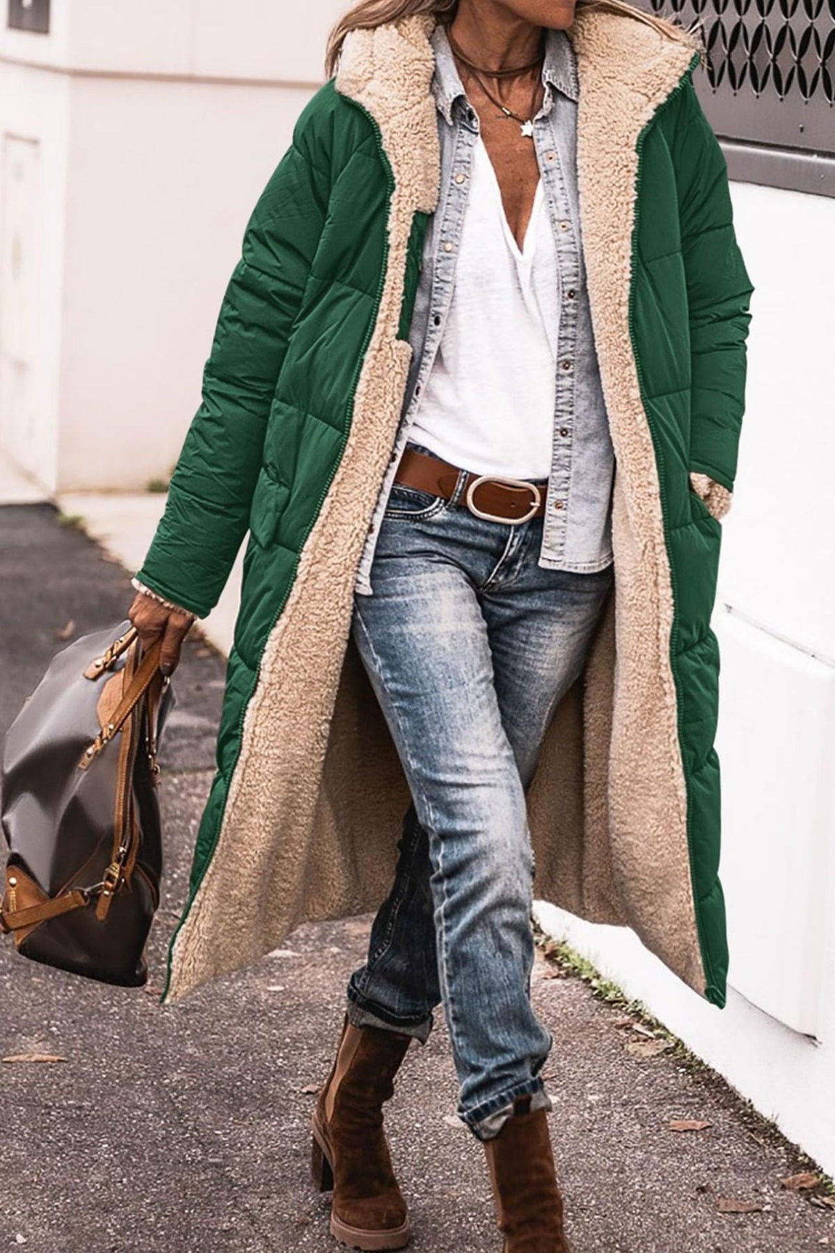 Women's Reversible Winter Coat | Two-in-One Design for Cold Days