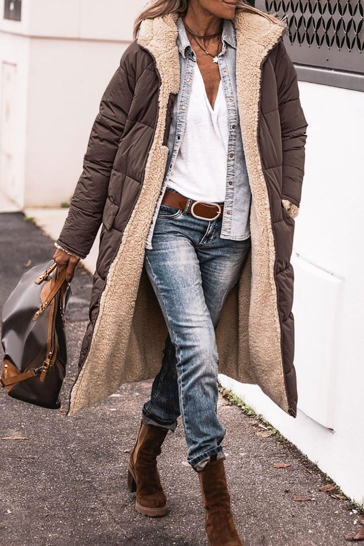 Women's Reversible Winter Coat | Two-in-One Design for Cold Days